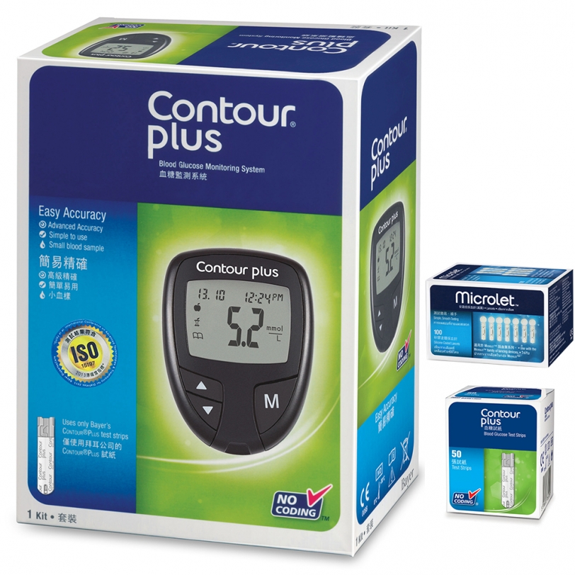 瑞士Contour Plus血糖監測系統+50紙+100針 photo