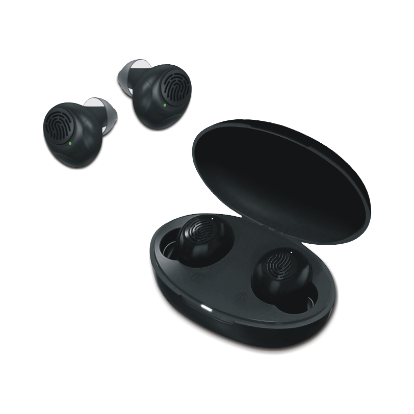 HAP-180 Rechargeable Headphones Style Hearing Aids Black 01